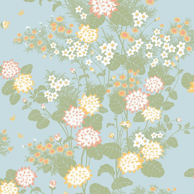 Chinese Floral Botany - Florence Broadhurst Wallpaper - Materialised