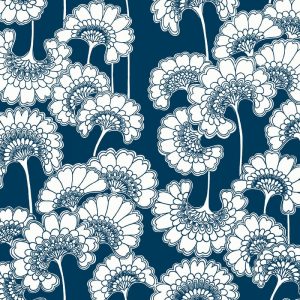 Florence Broadhurst Japanese Floral, True Blue