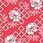Florence Broadhurst Large Floral Trellis, Red Queen