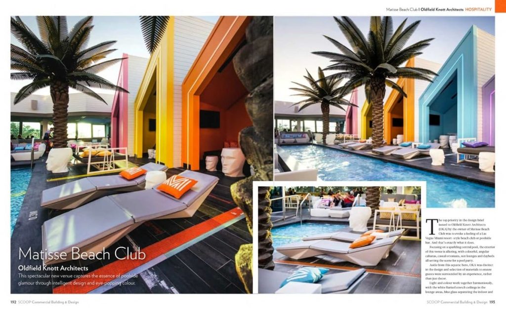 Matisse Beach Club, hospitality design, outdoor cushions