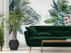 Typoflora wall covering