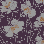 Florence Broadhurst Spotted Floral, Plum