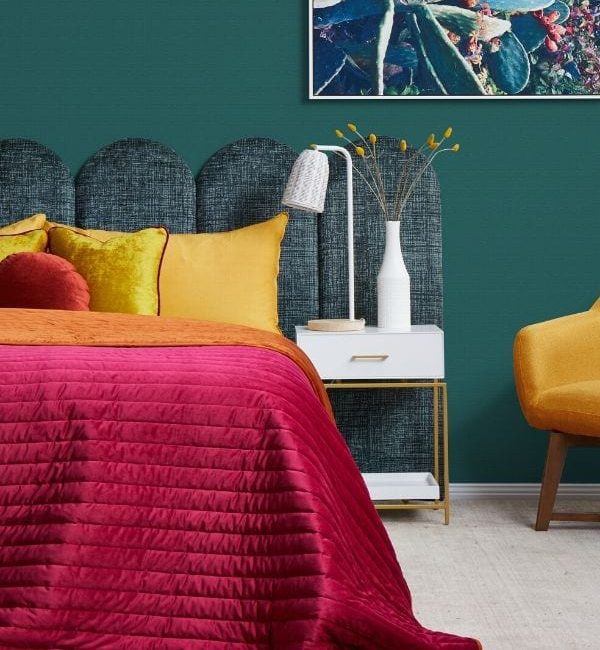 Luxury Escape Reversible Bedspread Stripe Raspberry