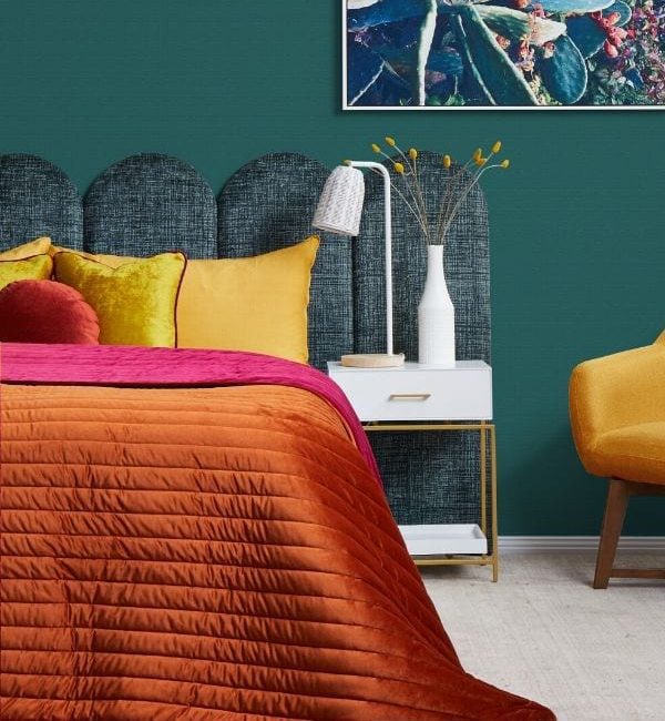 Luxury Escape Reversible Bedspread Stripe Rusty