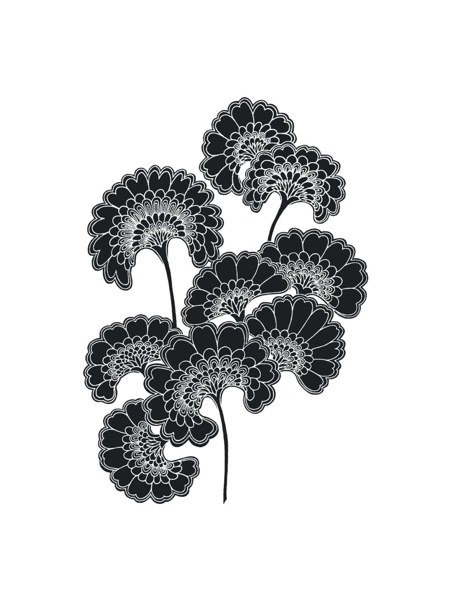 Florence Broadhurst Japanese Floral, Slate