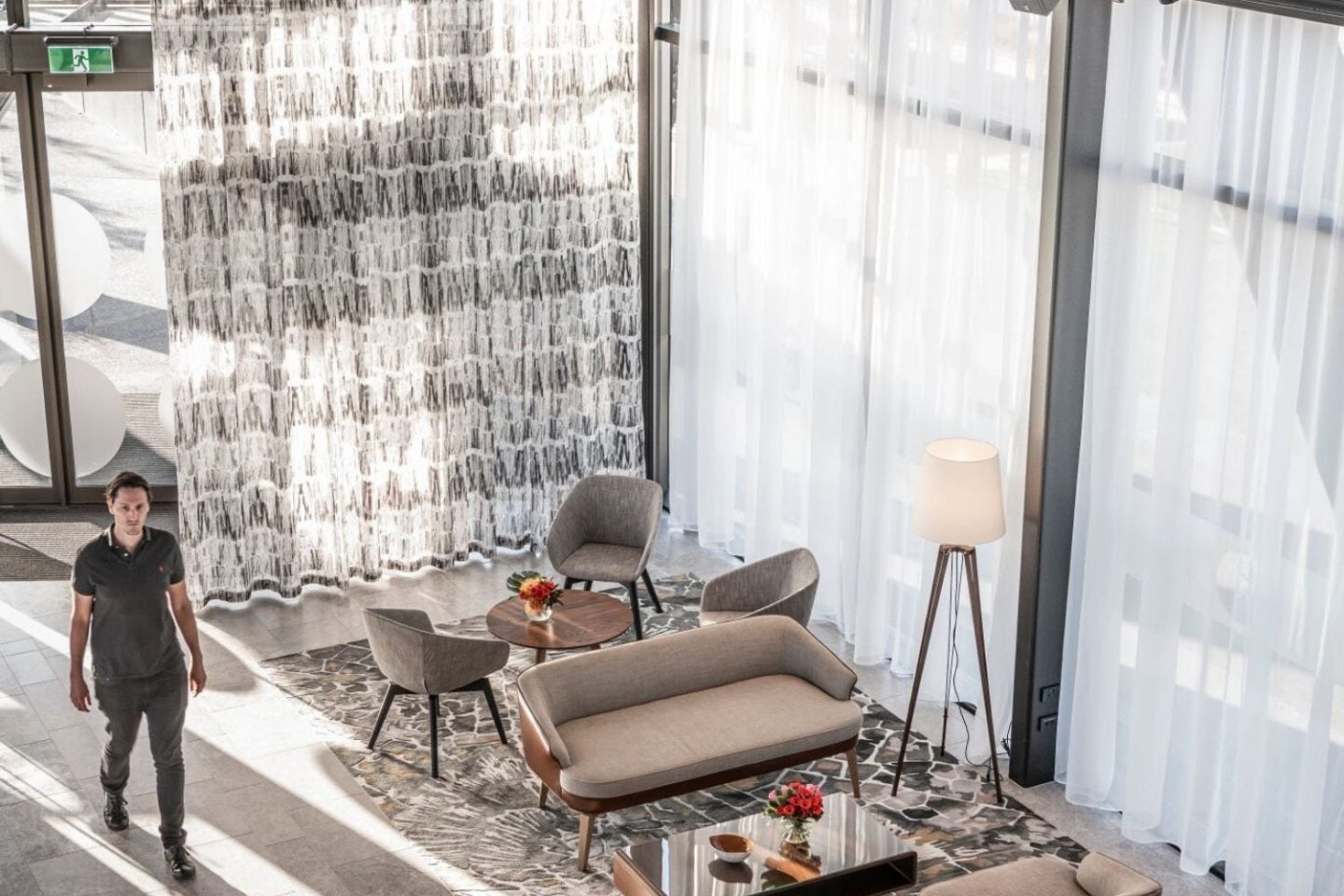 P/Kaufmann Polyphonic sheers, hotel design