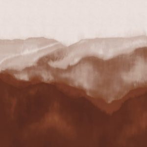 Mountains Rust shibori mural