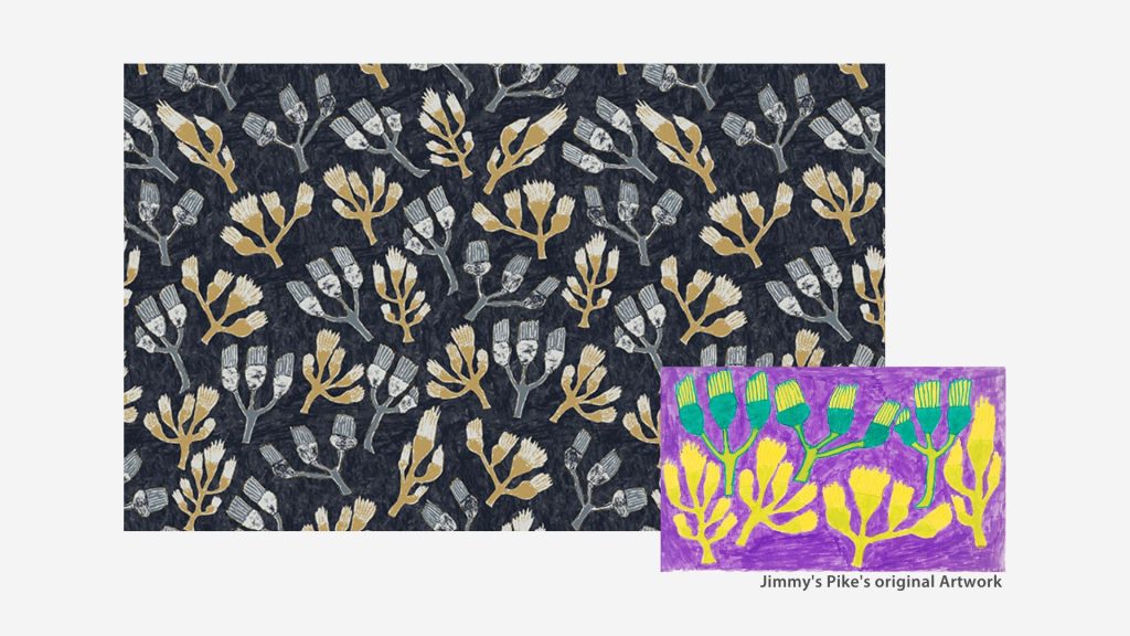 Wildflowers, Aboriginal design, Jimmy Pike