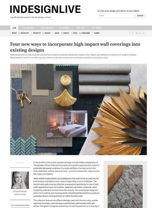 Indesignlive high impact wallcoverings