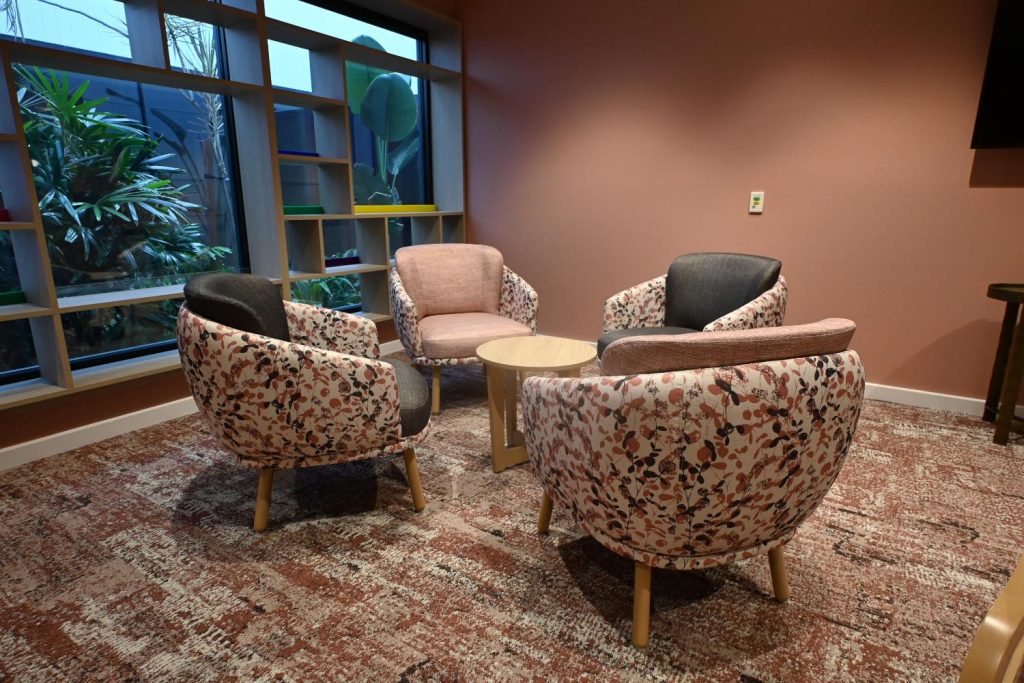 Furniture Options colourful wayfinding textiles