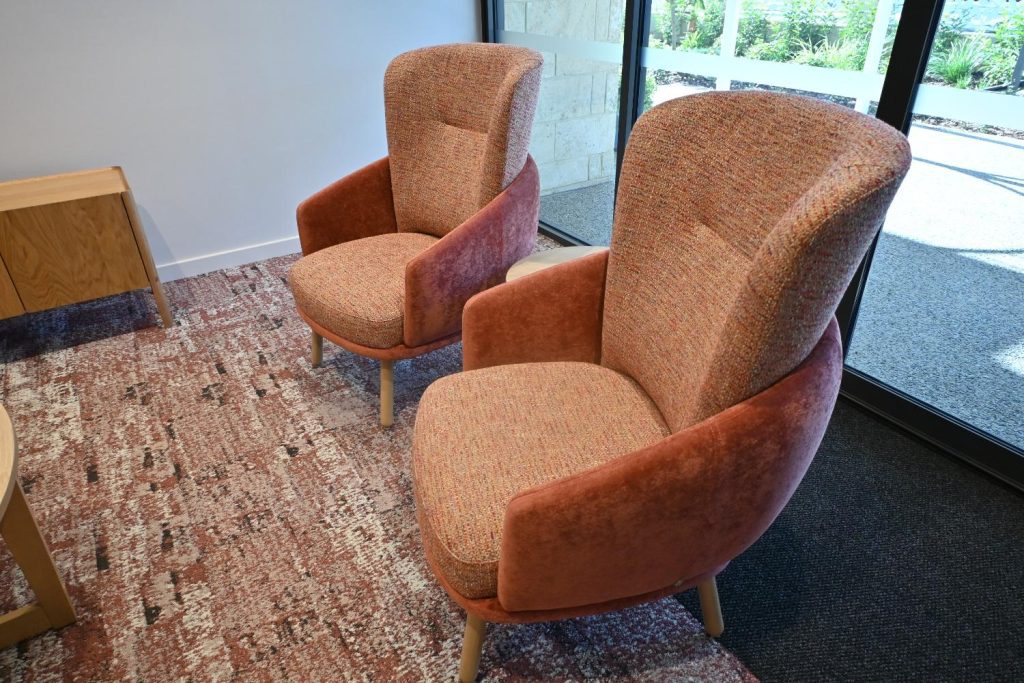 Furniture Options colourful wayfinding textiles