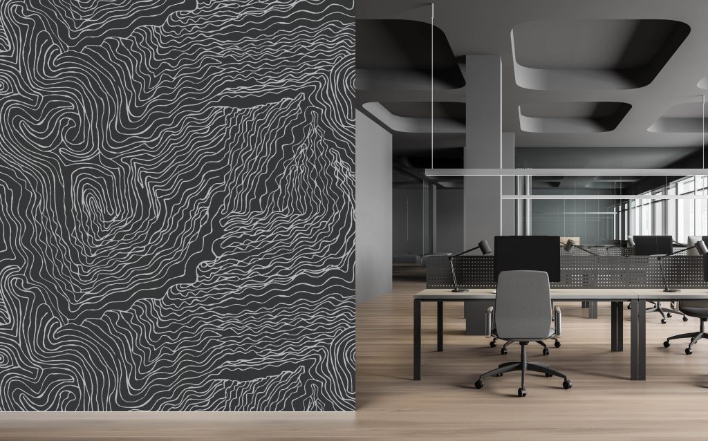 Topography Charcoal acoustic panel