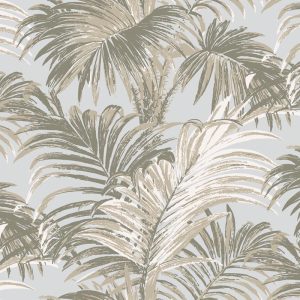4 Colour Palm Gathered Beachstone - Florence Broadhurst