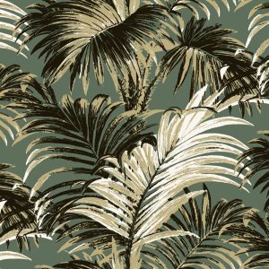 4 Colour Palm Gathered Eucalyptus - Florence Broadhurst