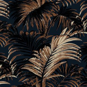 4 Colour Palm Gathered Midnight - Florence Broadhurst