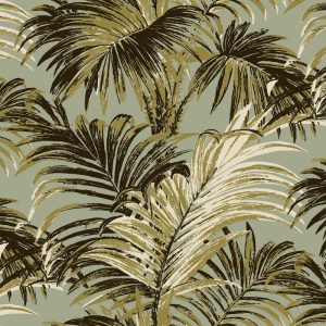 4 Colour Palm Gathered Mist - Florence Broadhurst