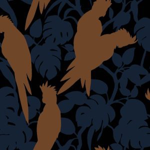 Cockatoos Midnight - Florence Broadhurst