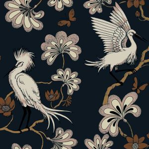 Egrets Midnight - Florence Broadhurst