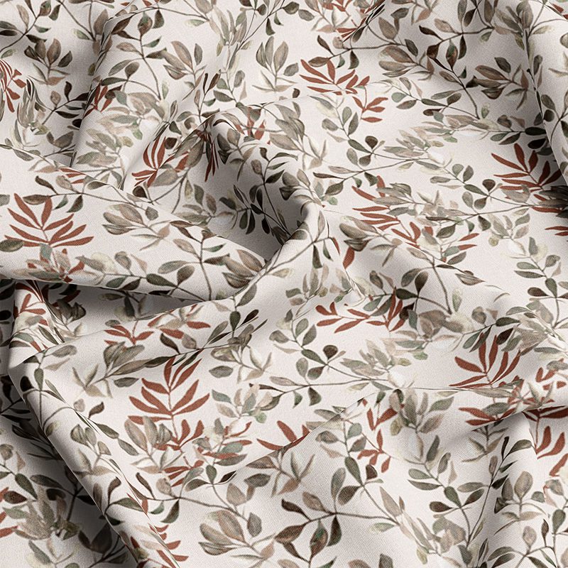 gum leaves-blossom-fabric-materialised