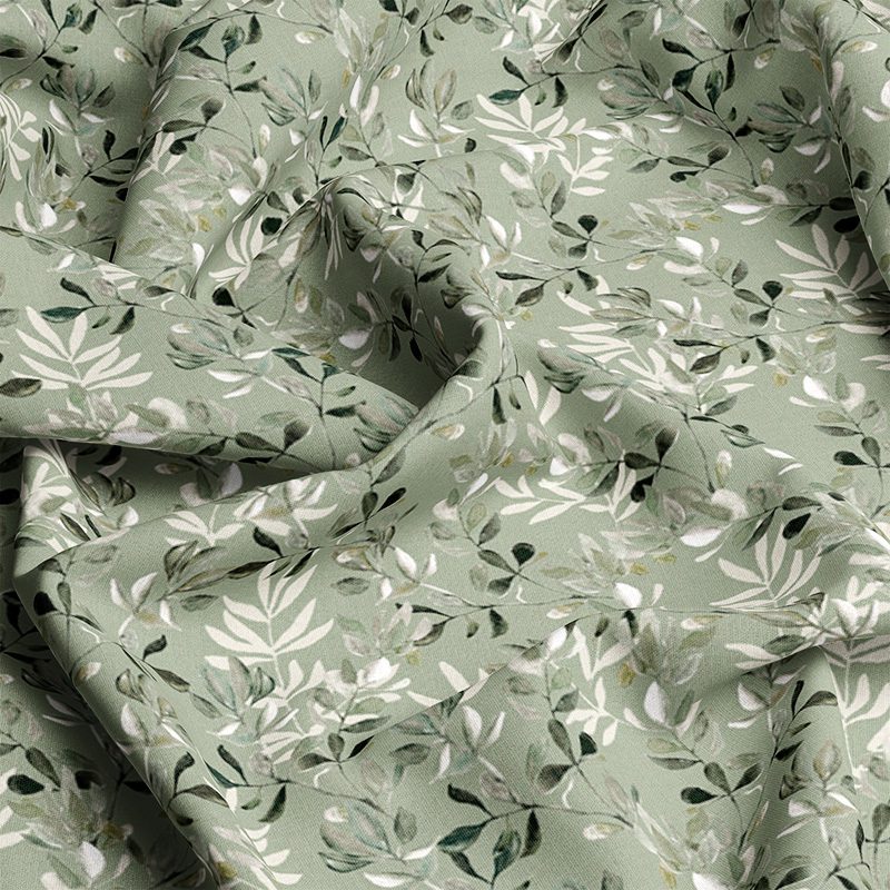 gum leaves-thyme-fabric-materialised