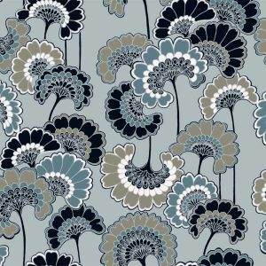Japanese Floral Azure - Florence Broadhurst