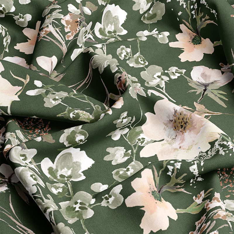 vintage wildflowers-ivy-fabric-materialised