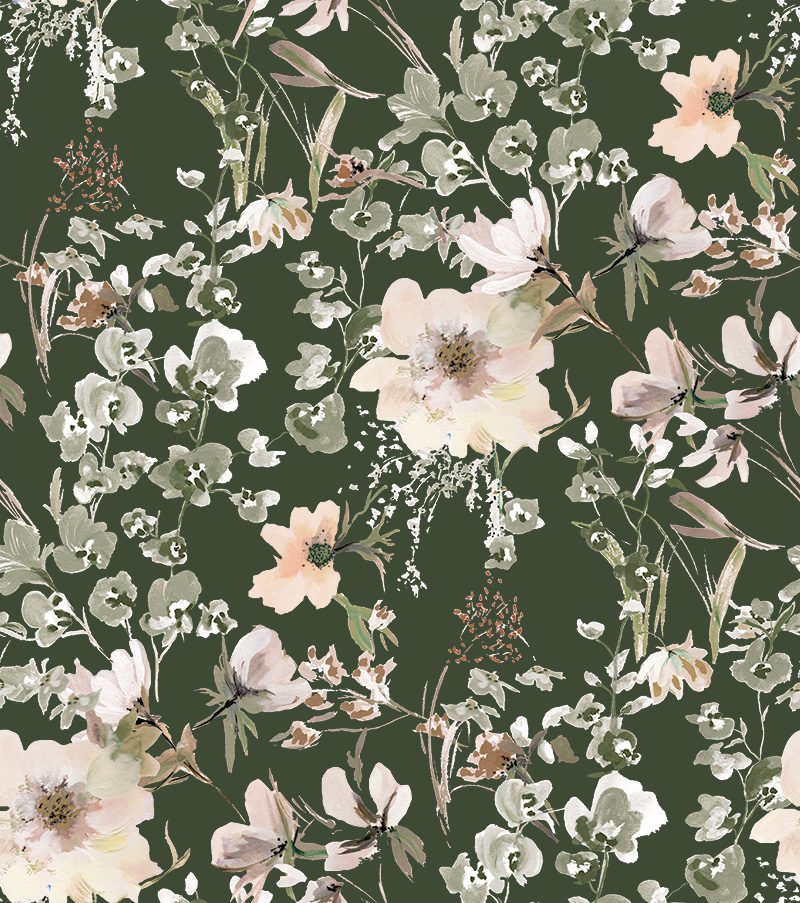 Vintage Wildflowers Ivy - Kelly Kratzing