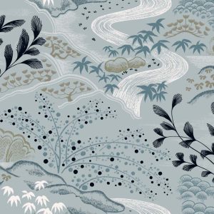Waterfall Garden Azure - Florence Broadhurst