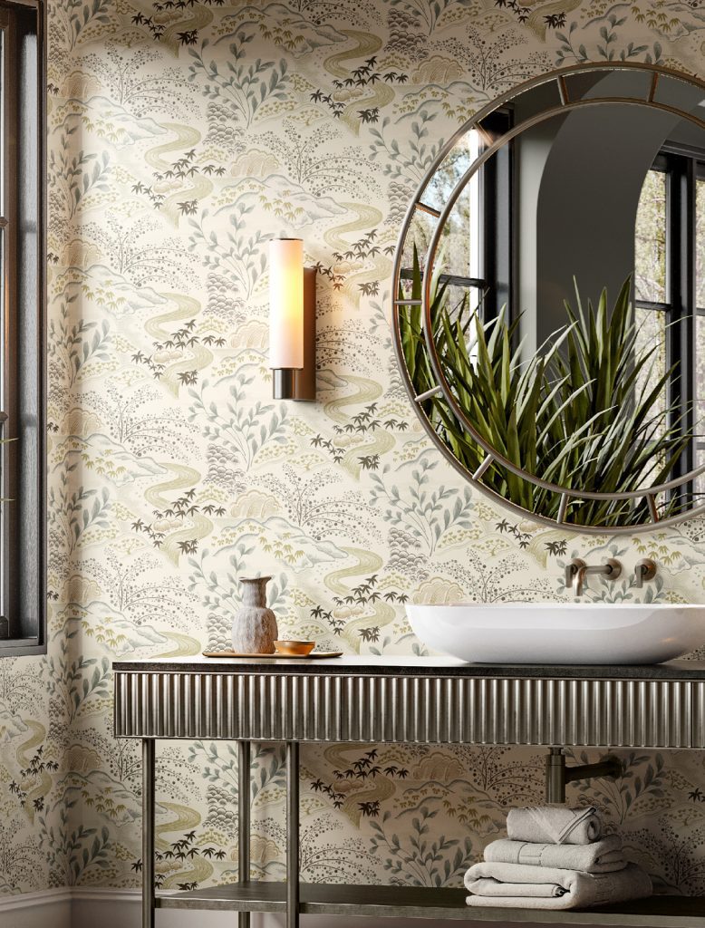 Waterfall Garden wall covering