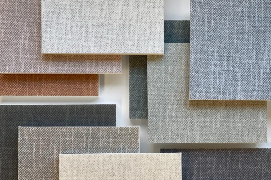 AcoustiCalm printed acoustic panels homespun