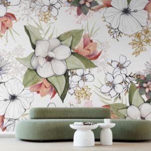 Floral Burst Wall Mural - Kelly Kratzing