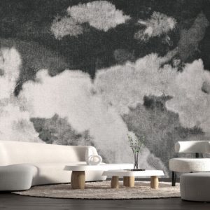 The Clearing Charcoal Wall Mural - Shibori