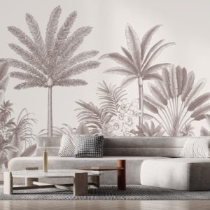 Tropical Escape Tonal Wall Mural - Typoflora