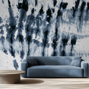 Wyoming Indigo Wall Mural - Shibori