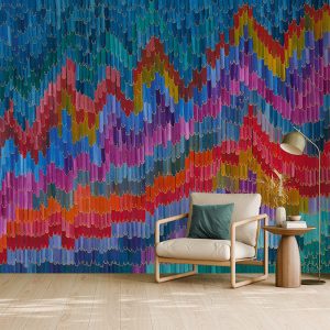 Marrunga Yubaa Dancing In The Rain Wall Mural - Lizzy Stageman